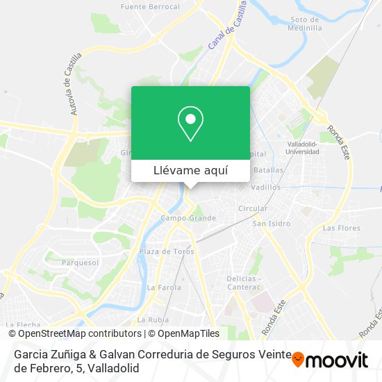 Mapa Garcia Zuñiga & Galvan Correduria de Seguros Veinte de Febrero, 5