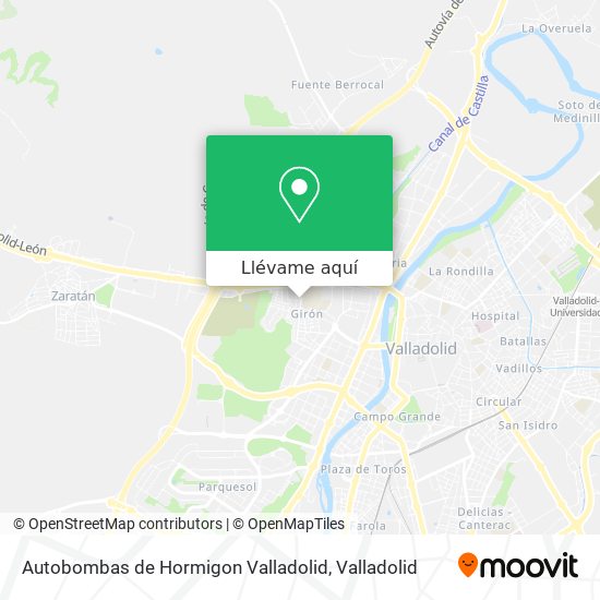 Mapa Autobombas de Hormigon Valladolid