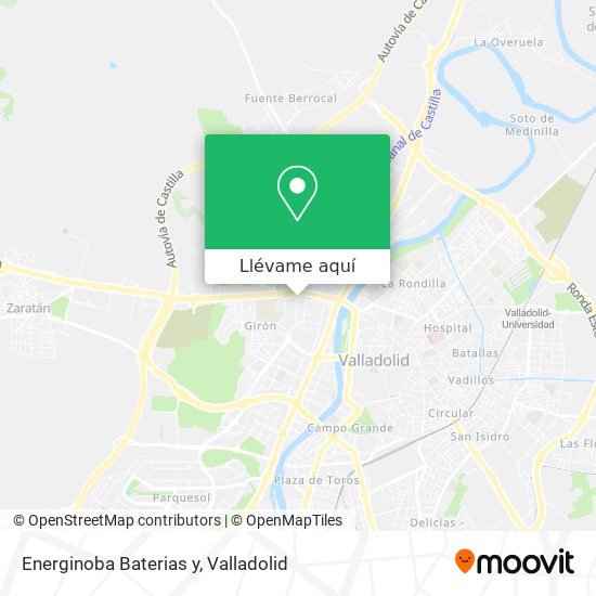 Mapa Energinoba Baterias y