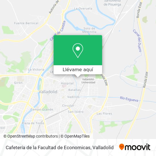 Mapa Cafetería de la Facultad de Economicas