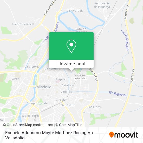 Mapa Escuela Atletismo Mayte Martínez Racing Va