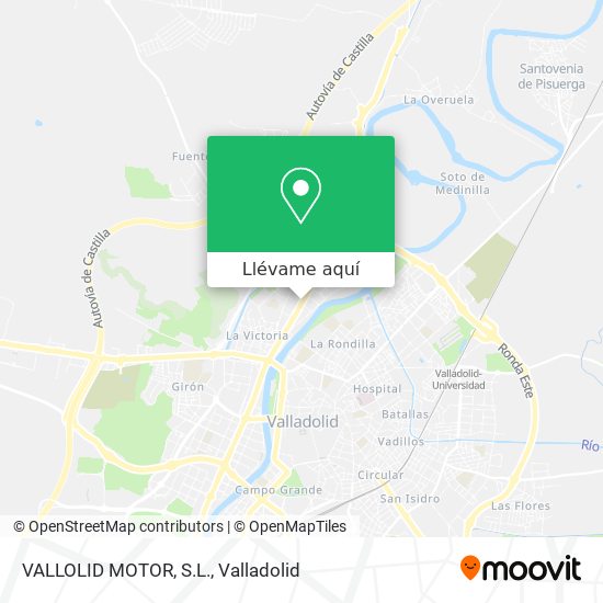 Mapa VALLOLID MOTOR, S.L.