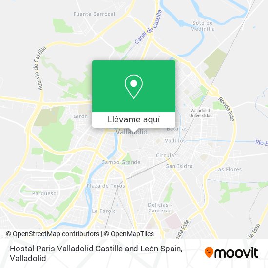 Mapa Hostal Paris Valladolid Castille and León Spain