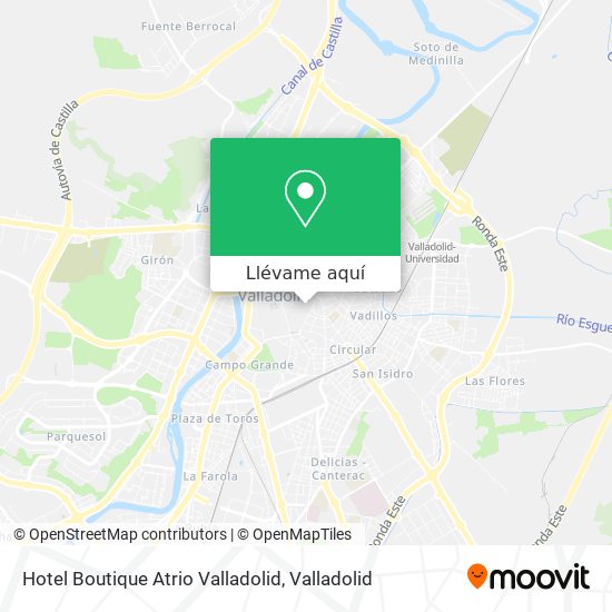 Mapa Hotel Boutique Atrio Valladolid