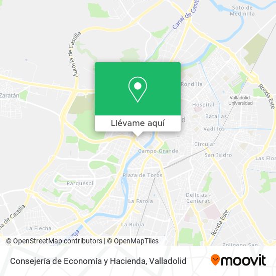 Mapa Consejería de Economía y Hacienda