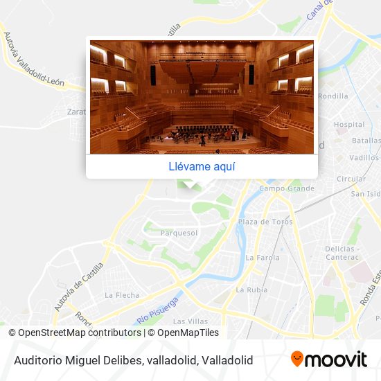 Mapa Auditorio Miguel Delibes, valladolid