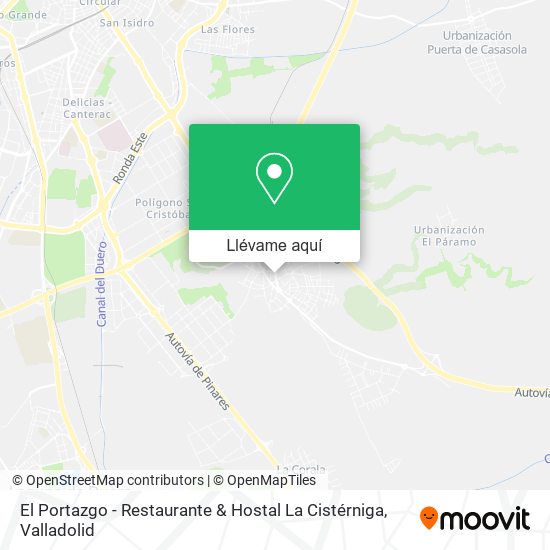 Mapa El Portazgo - Restaurante & Hostal La Cistérniga