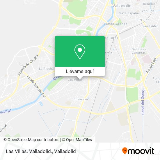 Mapa Las Villas. Valladolid.