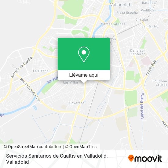 Mapa Servicios Sanitarios de Cualtis en Valladolid