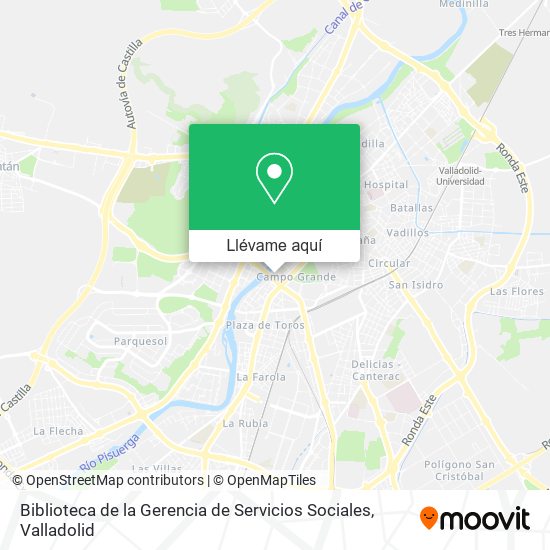 Mapa Biblioteca de la Gerencia de Servicios Sociales