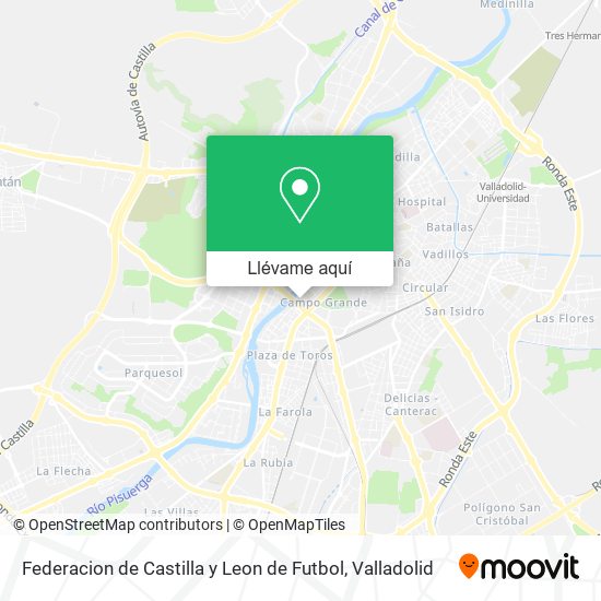 Mapa Federacion de Castilla y Leon de Futbol