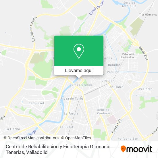 Mapa Centro de Rehabilitacion y Fisioterapia Gimnasio Tenerias
