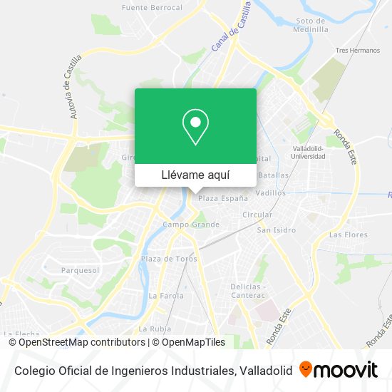 Mapa Colegio Oficial de Ingenieros Industriales