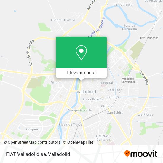 Mapa FIAT Valladolid sa