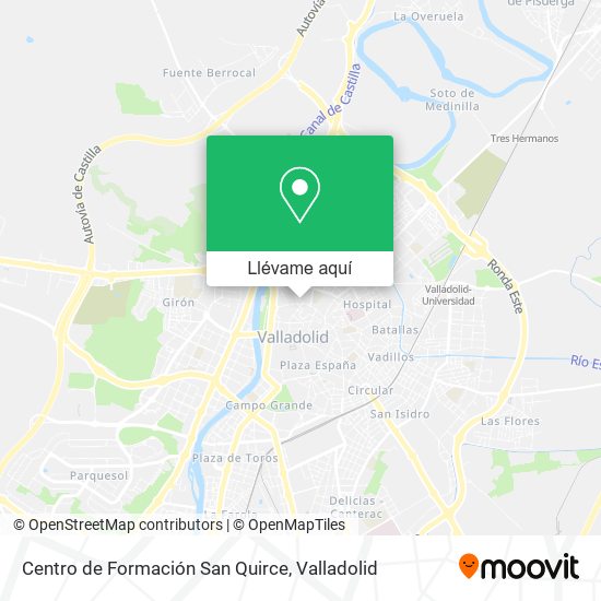 Mapa Centro de Formación San Quirce