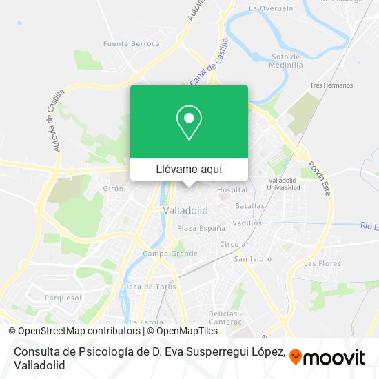 Mapa Consulta de Psicología de D. Eva Susperregui López