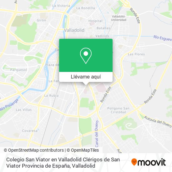 Mapa Colegio San Viator en Valladolid Clérigos de San Viator Provincia de España