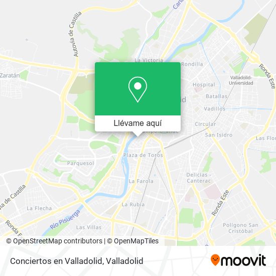 Mapa Conciertos en Valladolid