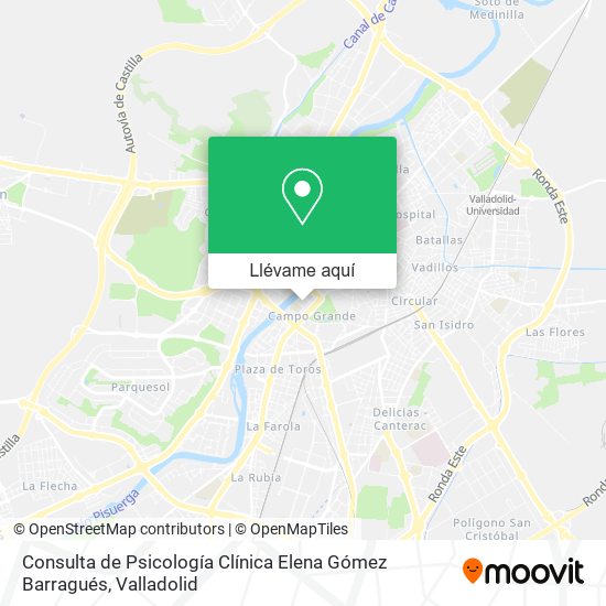 Mapa Consulta de Psicología Clínica Elena Gómez Barragués