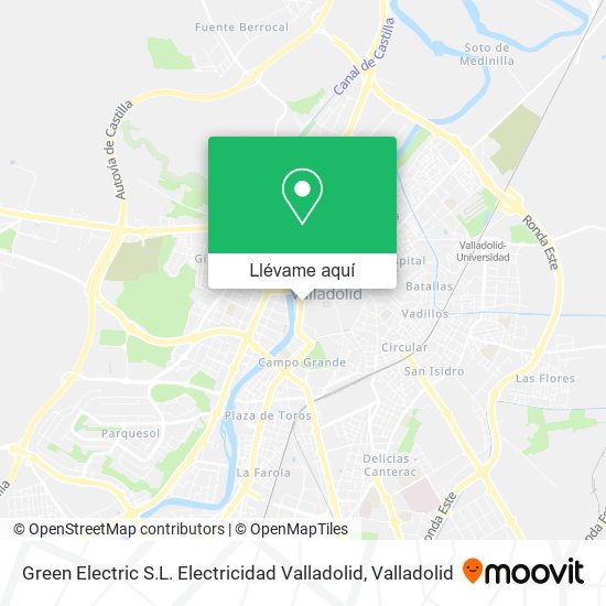 Mapa Green Electric S.L. Electricidad Valladolid