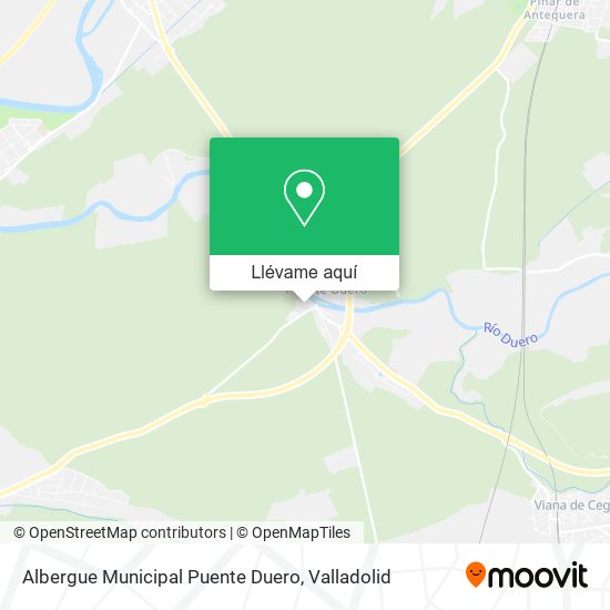 Mapa Albergue Municipal Puente Duero