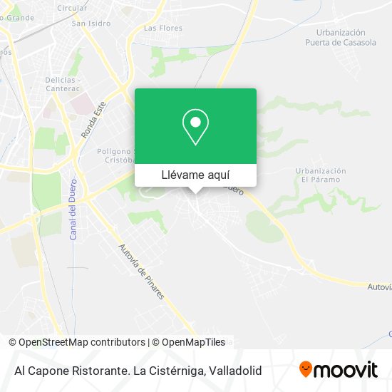 Mapa Al Capone Ristorante. La Cistérniga