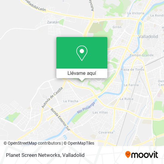 Mapa Planet Screen Networks