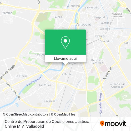 Mapa Centro de Preparación de Oposiciones Justicia Online M.V.