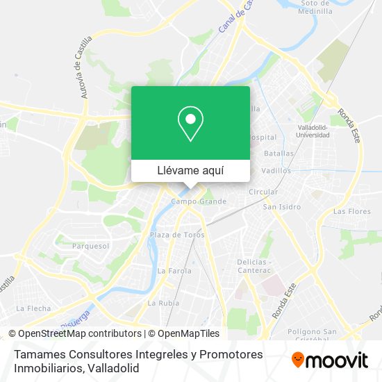 Mapa Tamames Consultores Integreles y Promotores Inmobiliarios