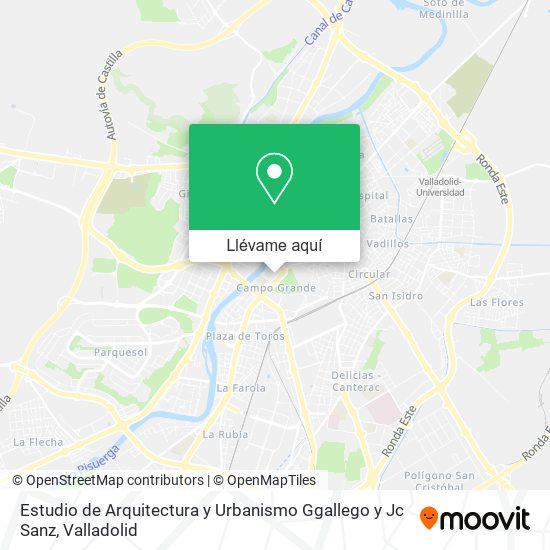 Mapa Estudio de Arquitectura y Urbanismo Ggallego y Jc Sanz