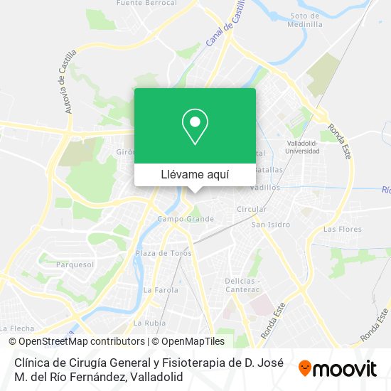 Mapa Clínica de Cirugía General y Fisioterapia de D. José M. del Río Fernández