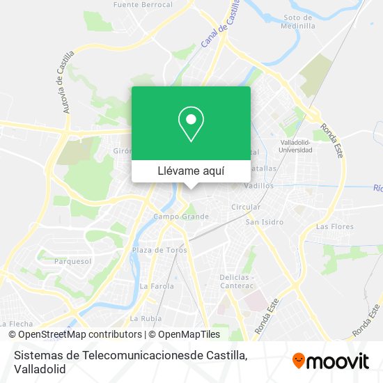 Mapa Sistemas de Telecomunicacionesde Castilla