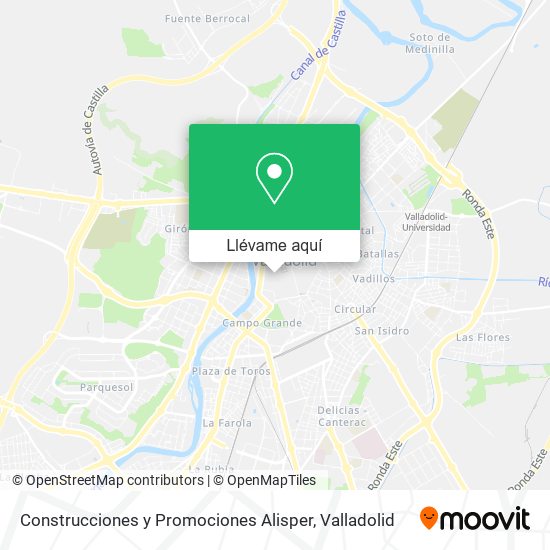 Mapa Construcciones y Promociones Alisper