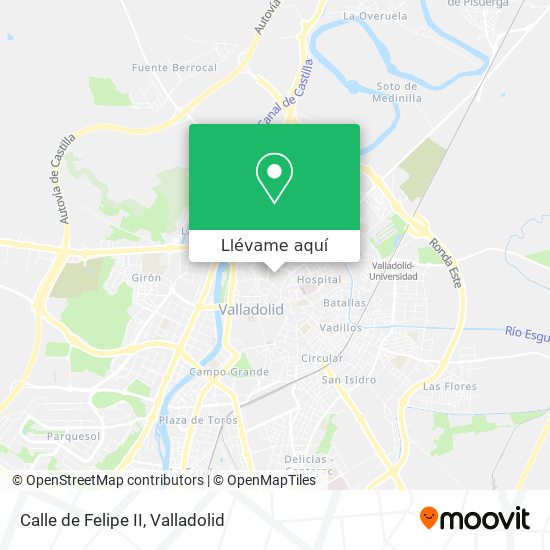 Mapa Calle de Felipe II