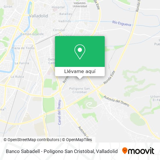 Mapa Banco Sabadell - Polígono San Cristóbal