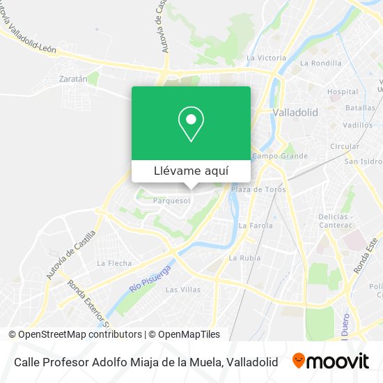 Mapa Calle Profesor Adolfo Miaja de la Muela