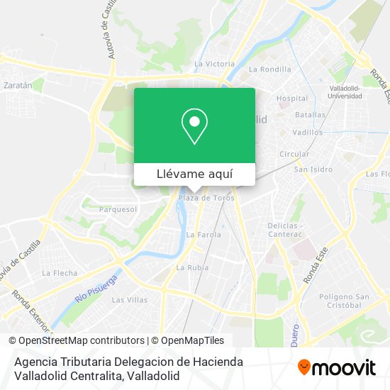 Mapa Agencia Tributaria Delegacion de Hacienda Valladolid Centralita