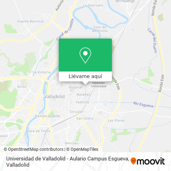 Mapa Universidad de Valladolid - Aulario Campus Esgueva