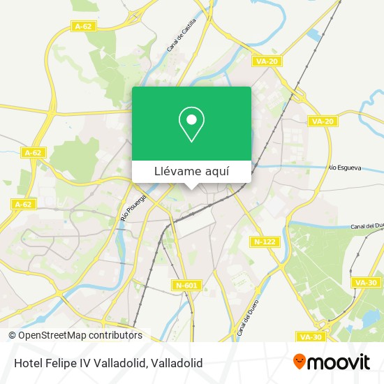 Mapa Hotel Felipe IV Valladolid