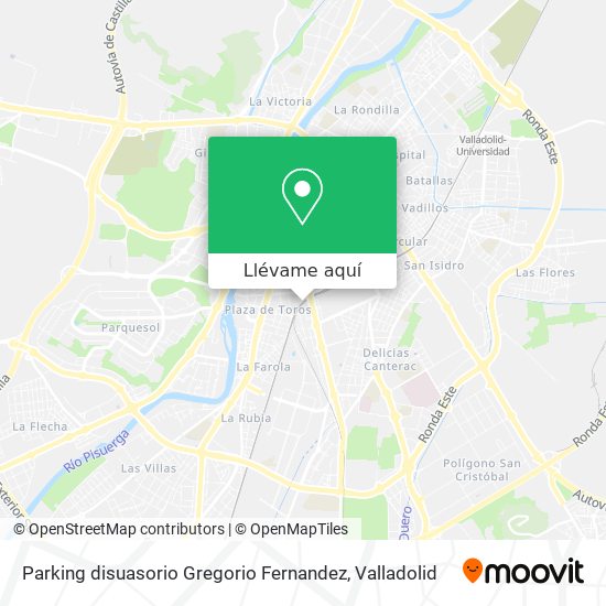 Mapa Parking disuasorio Gregorio Fernandez