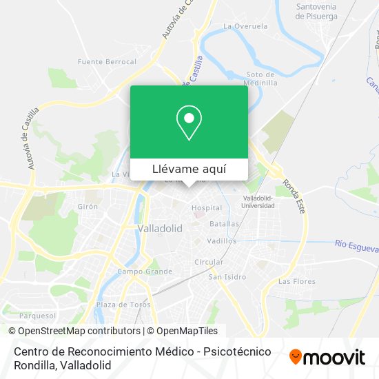 Mapa Centro de Reconocimiento Médico - Psicotécnico Rondilla