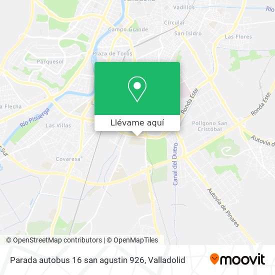 Mapa Parada autobus 16 san agustin 926