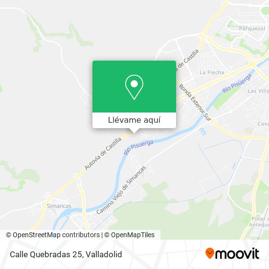 Mapa Calle Quebradas 25