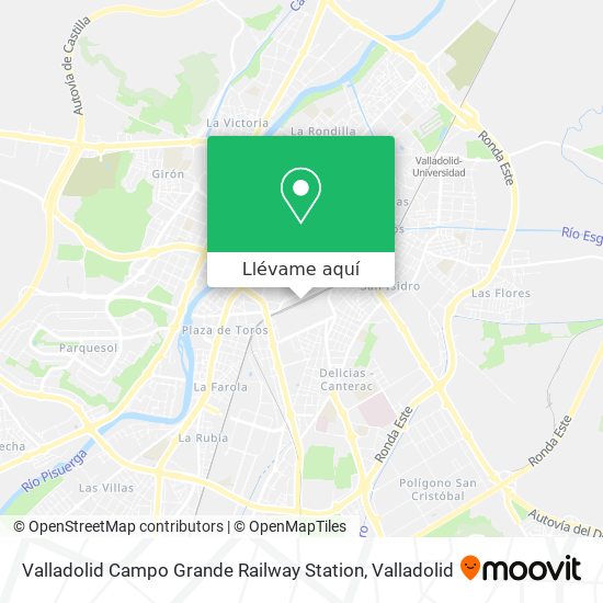 Mapa Valladolid Campo Grande Railway Station