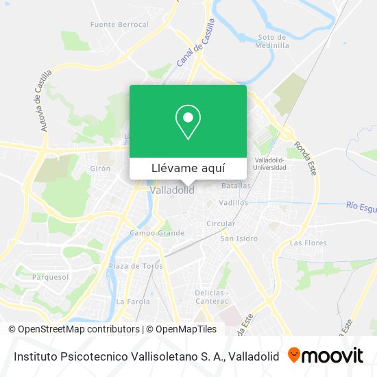 Mapa Instituto Psicotecnico Vallisoletano S. A.