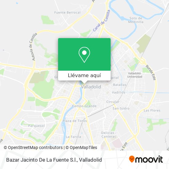 Mapa Bazar Jacinto De La Fuente S.l.
