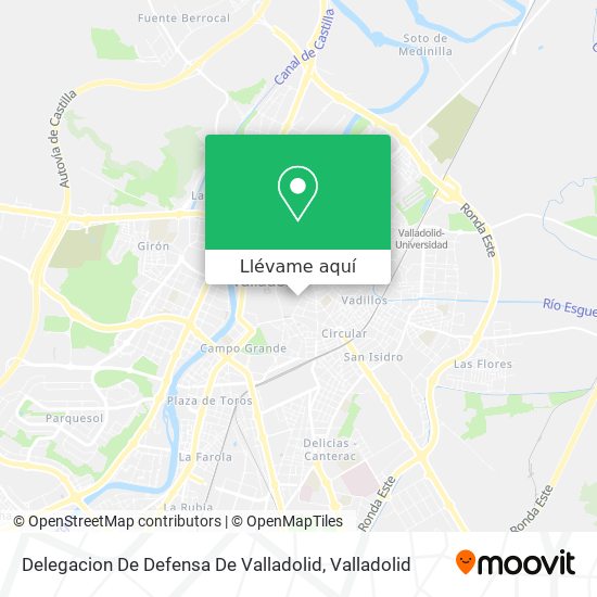 Mapa Delegacion De Defensa De Valladolid