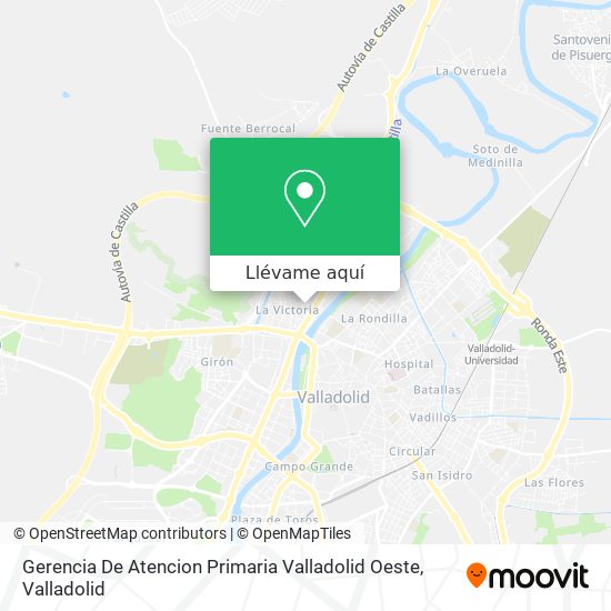 Mapa Gerencia De Atencion Primaria Valladolid Oeste