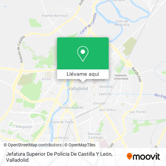 Mapa Jefatura Superior De Policía De Castilla Y León
