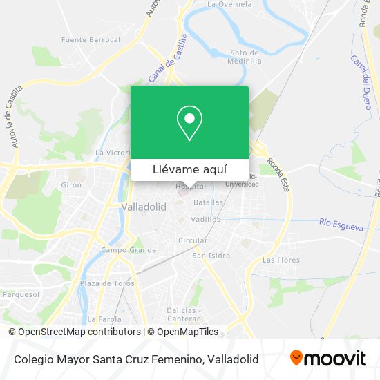 Mapa Colegio Mayor Santa Cruz Femenino